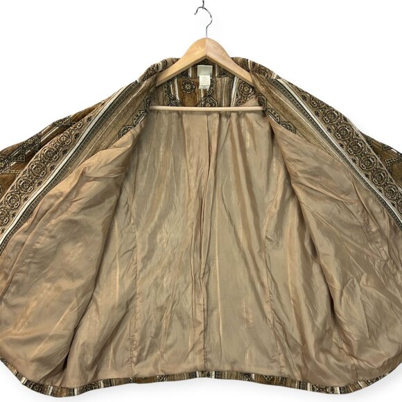 Vtg JMS Womens Tapestry Jacket Boho Southwestern Aztec Jacquard Blazer 90s - 22W - Picture 5 of 14